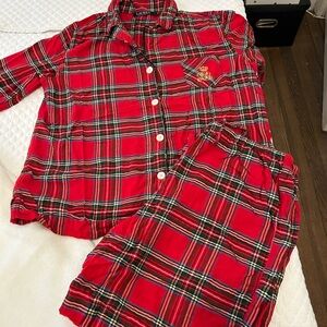 Ralph Lauren Red Plaid Pajama Set flannel